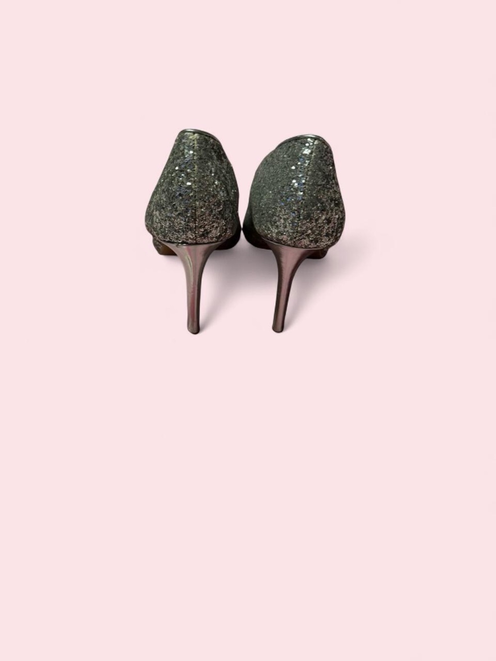 Christian Siriano Silver Glitter Pointed Pumps - Picture 4 of 7
